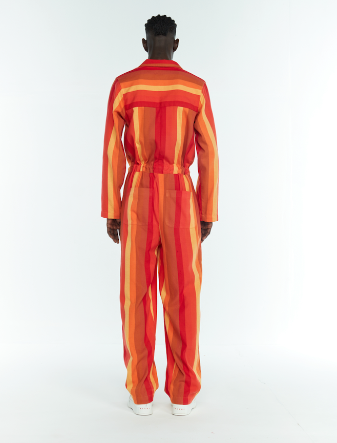 STRIPED JUMPSUIT