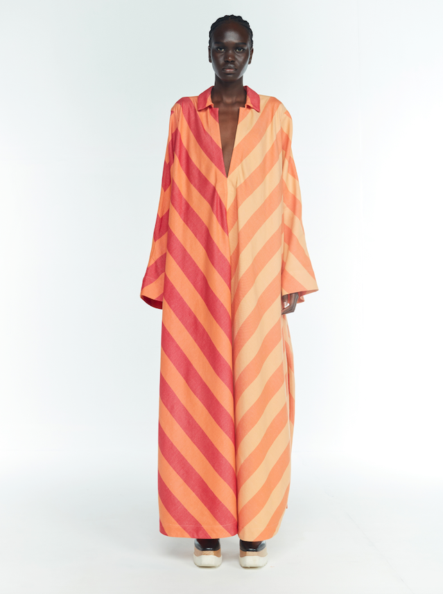 STRIPES V-NECK CAFTAN
