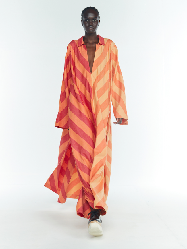 STRIPES V-NECK CAFTAN